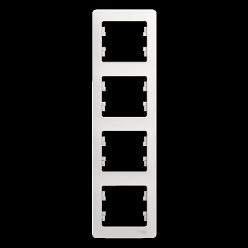 Systeme Electric Glossa Бел Рамка 4-ая, вертикальная