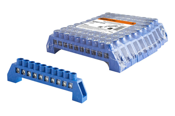 TDM Шина "N" нулевая в изоляторе 6х9мм 10 групп никелированная SQ0801-0319