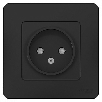 Systeme Electric Blanca внутр Антрацит Розетка б/з со шторками, 16А, 250В