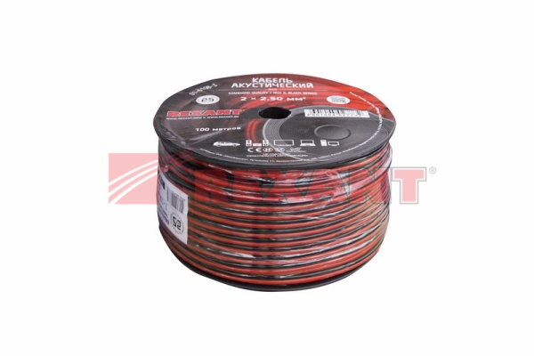Купить Кабель акустический, 2х2.50 мм², красно-черный, 100 м. Rexant 01-6108-3