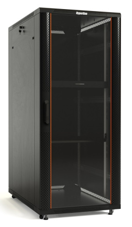 Hyperline TTB-4261-DD-RAL9004 Шкаф напольный 19-дюймовый, 42U, 2055x600х1000 мм (ВхШхГ), передняя и задняя распашные перфорированные двери (75%), ручк 392681