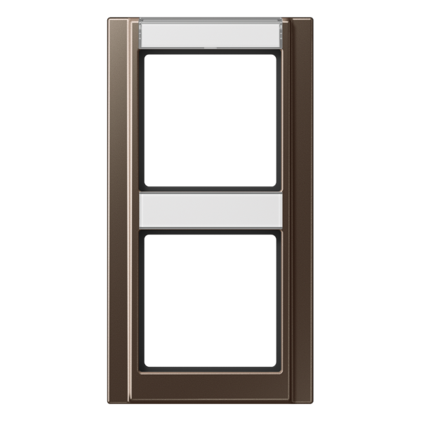 JUNG Рамка 2-кратная с полем для надписи мокка A582NAMO