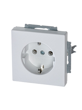 ABB BJE Solo/Future Белый бархат Розетка с/з 2CKA002011A6208