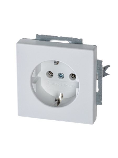 ABB BJE Solo/Future Белый бархат Розетка с/з 2CKA002011A6208