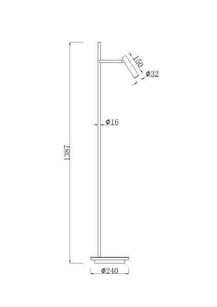 Купить Maytoni Table & Floor Estudo Торшер Черный Z010FL-L8B3K