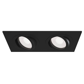 Maytoni Technical Atom Черный Встраиваемый светильник GU10 50W DL024-2-02B