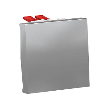 SE Unica Modular Алюминий Переключатель 1-клавишный, перекрестный, сх.7, 10 AX, 250В, 2 модуля NU320530