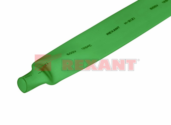 Купить 20.0 / 10.0 мм 1м термоусадка зеленая Rexant 22-0003