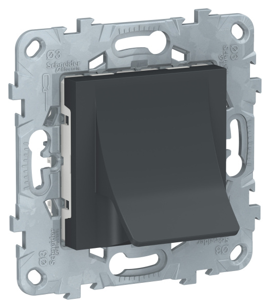 Купить SE Unica New Антрацит Вывод кабеля, 16А NU586254