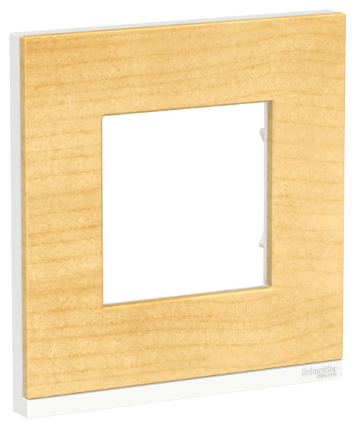 Купить SE Unica Pure Клен/Белая Рамка 1-ная горизонтальная NU600283