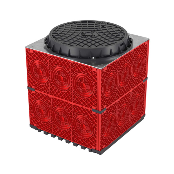 DKC Колодец пластиковый для кабельной канализации с пластиковым люком, 750х750х750