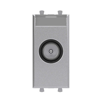 DKC Розетка TV оконечная модульная,  "Avanti", "Закаленная сталь", 1 модуль