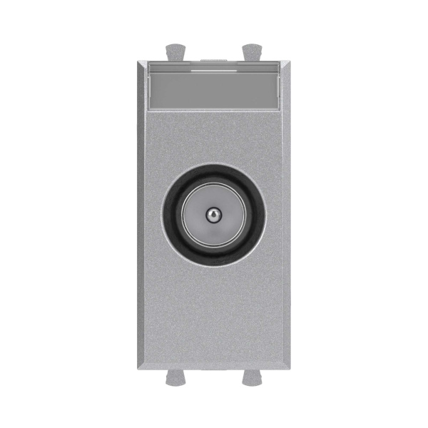 DKC Розетка TV оконечная модульная,  "Avanti", "Закаленная сталь", 1 модуль