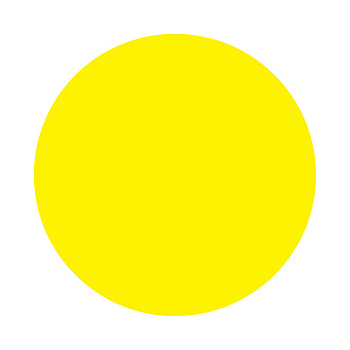 Наклейка информационный знак «Желтый круг» d - 150 мм Rexant 56-0014