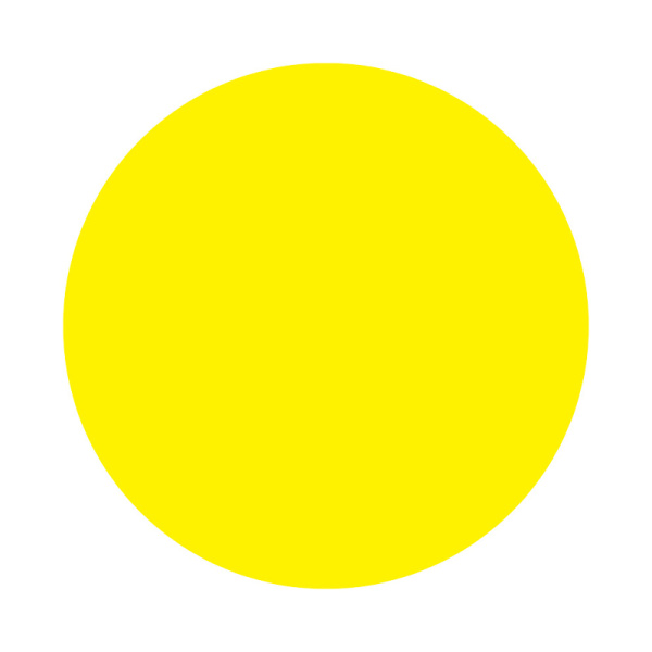 Наклейка информационный знак «Желтый круг» d - 150 мм Rexant 56-0014