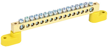 IEK Шина PE земля на двух угловых изол ШНИ-8х12-16-У2-Ж