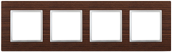 ЭРА 14-5304-10 Elegance Венге/алюм Дерево Рамка 4-ая