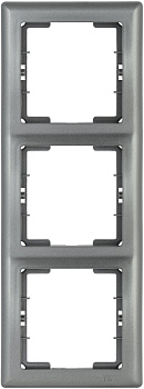 IEK РB-3-БА Рамка 3 мест. верт. BOLERO антрацит EMB31-K95