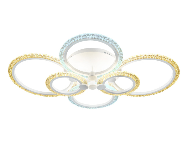 Ambrella Потолочный светодиодный светильник с пультом FA4065/6 WH белый 4200K/3000+6400K/6400K+3000K 65W 645*450*120 (ПДУ ИК)