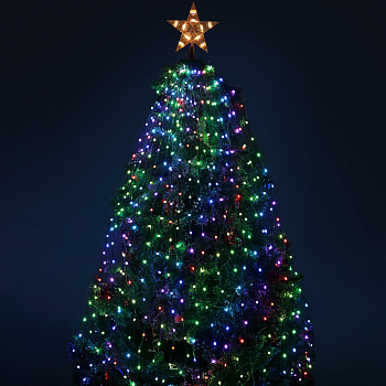 ЭРА Светодиодная новогодняя гирлянда ERASG -03 нить со звездой на елку RGB 1,5 м упр. через мобильное приложение