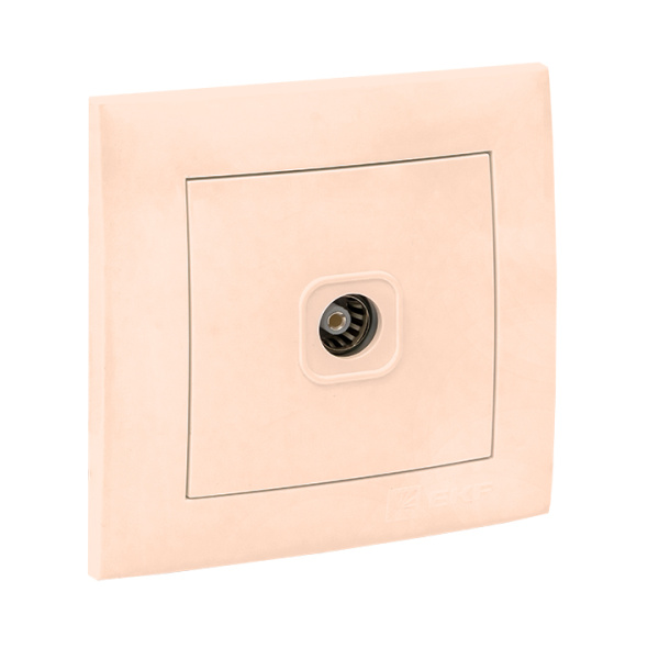 Купить EKF PROxima Валенсия розетка телевизионная 1-местная 75Ом 5-862МГц кремовая