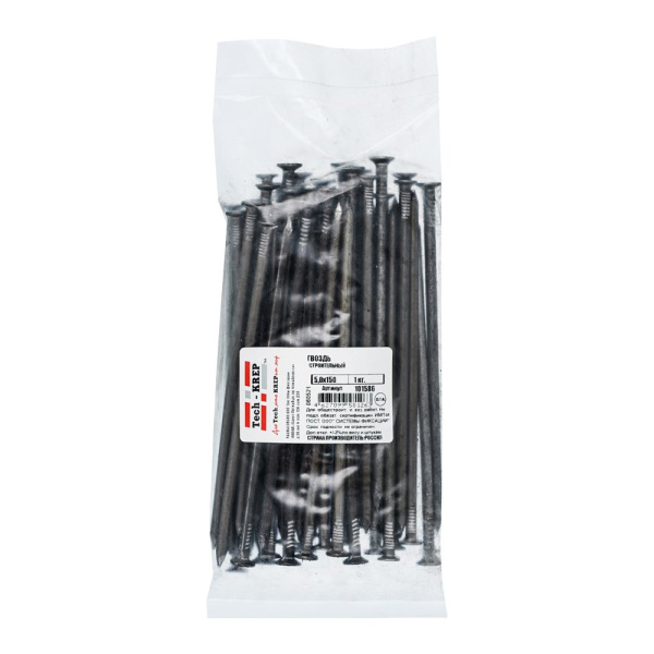 Tech-Krep Гвоздь строительный 5,0х150 (1 кг) - пакет 101586