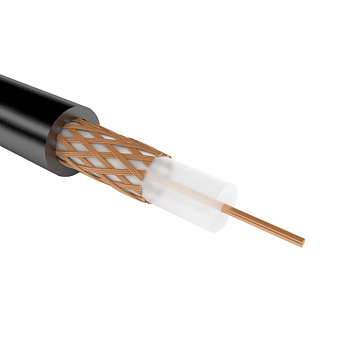 Кабель РК 75-4-15 , 75 Ом, 200 м. , черный Rexant 01-2690