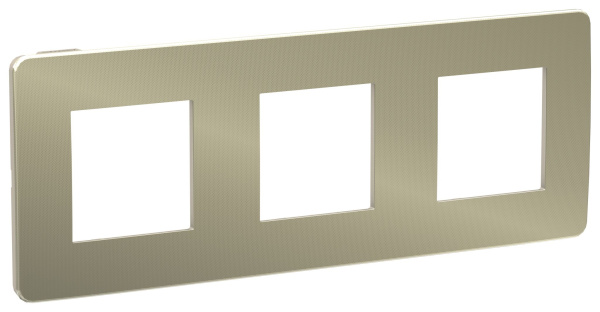 Купить SE Unica Studio Бронза/Бежевая Рамка 3-ная NU280651