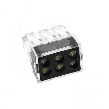 EKF PROxima Строительно-монтажная клемма СМК 773-106 6 отверстий 1,0-2,5мм2 (50шт.)