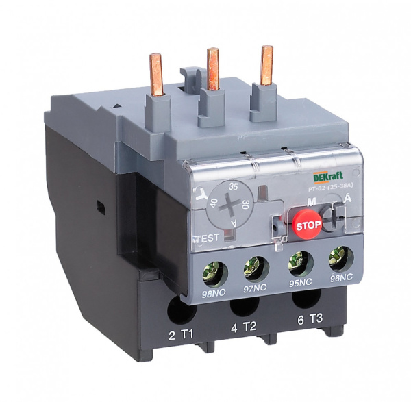 Dekraft Реле тепловое для контакторов 25А-38А 23.0А-32А