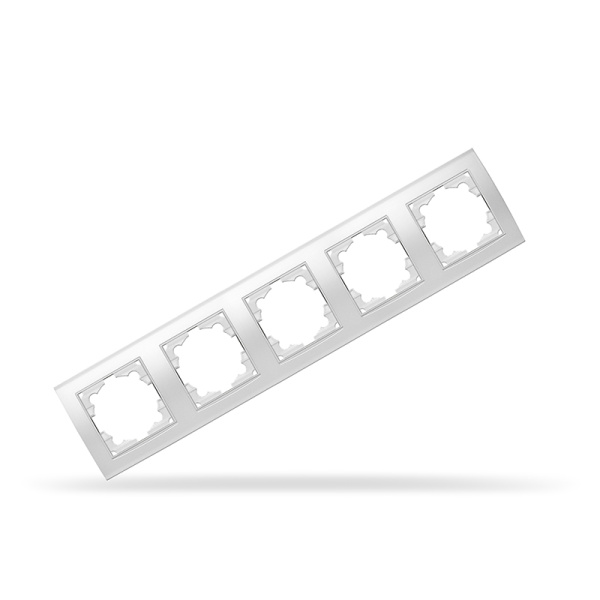 UNIVersal "Бриллиант" Рамка Бел 5-ти местная горизонтальная 1028