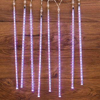 NEON-NIGHT Гирлянда "Тающие сосульки" светодиодная, 8шт х 50см, шаг 50см, 230 В (с трансформатором) белые светодиоды 256-313-6