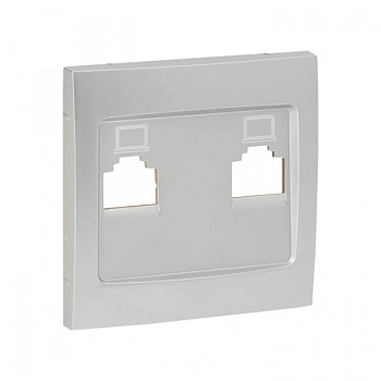 EKF PROxima Валенсия лицевая панель розетки RJ-45 1-местная сталь