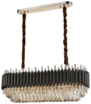 Wertmark WE138.14.023 Люстра подвесная Черный, Белое золото/Прозрачный E14 14*40W