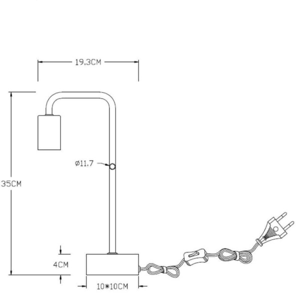 Купить Lucide LORIN Черный Настольная лампа 45565/01/30