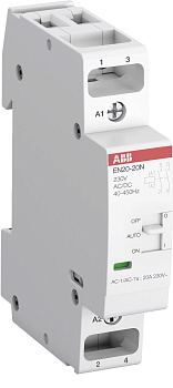 ABB Контактор EN20-20N-01 модульный (20А АС-1, 2НО), катушка 24В AC/DC 1SBE122111R0120 ABB Контактор EN20-20N-01 модульный (20А АС-1, 2НО), катушка 24В AC/DC 1SBE122111R0120