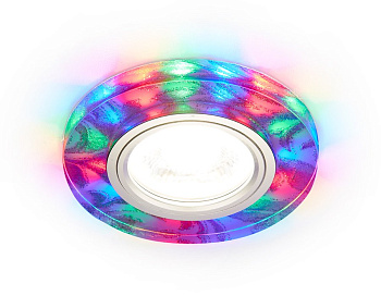 Ambrella Встраиваемый точечный светильник со светодиодной лентой S232 W/CH/M белый/серебро/MR16+3W(LED MULTI)