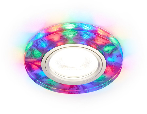 Ambrella Встраиваемый точечный светильник со светодиодной лентой S232 W/CH/M белый/серебро/MR16+3W(LED MULTI)