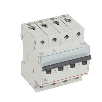 Legrand TX3 Автоматический выключатель 4P 32A (B) 6000/10kA 403905