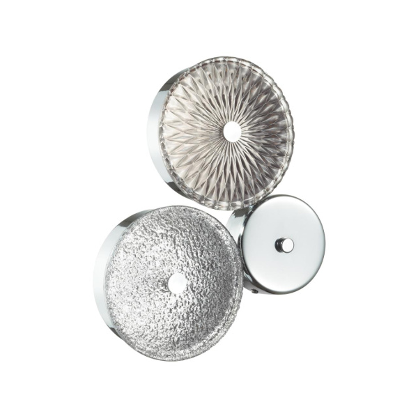 Odeon Light 5416/14WL L-VISION ODL_EX23 11 хром/св.коричневый/св.серый металл/стекло Бра LED 14W 4000K CARAMELLA