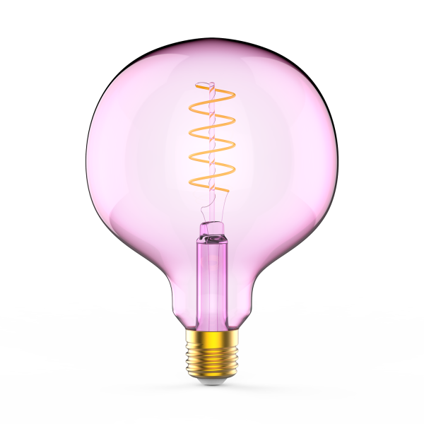 Купить Gauss Лампа Filament G125 5W 190lm 1800К Е27 pink flexible LED 1011802105