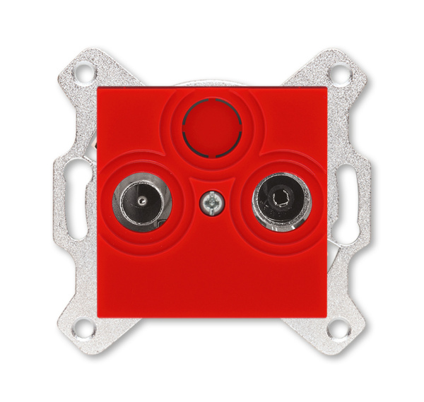 ABB EPJ Levit красный / дымчатый чёрный Розетка TV-R, оконечная, красный 2CHH083503A6065