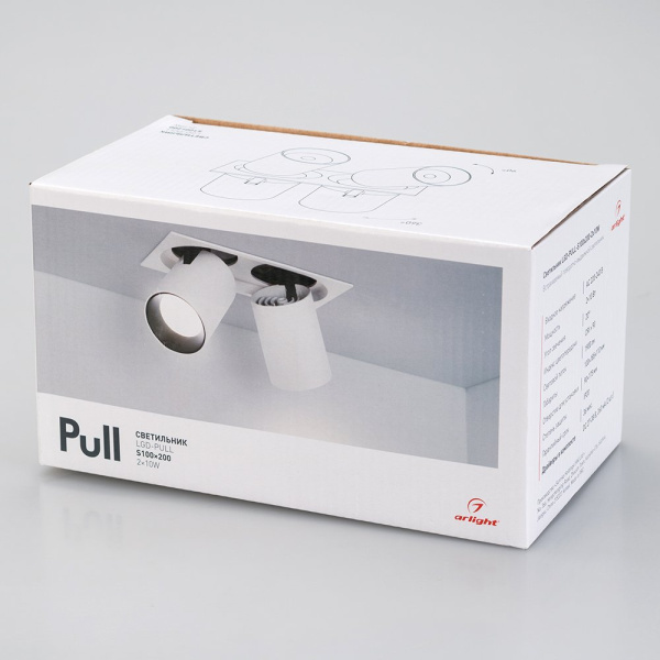 Купить Arlight Светильник LGD-PULL-S100x200-2x10W Warm3000 (WH, 20 deg) 026194