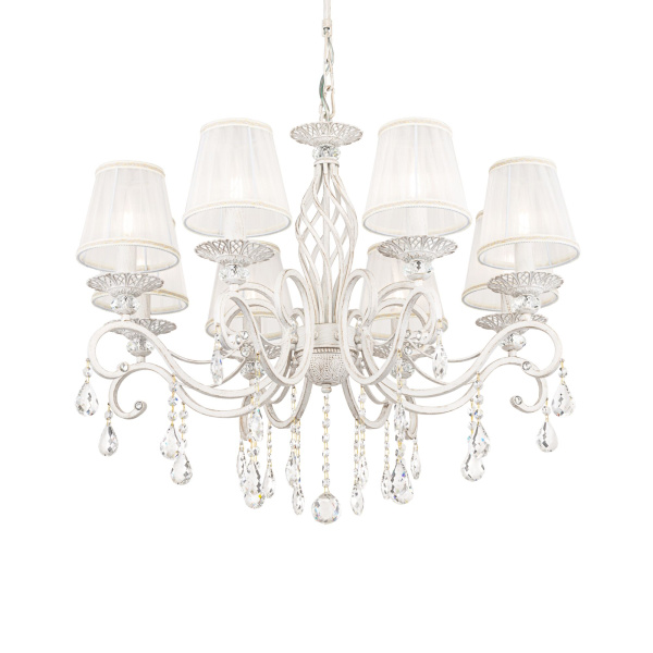 Maytoni Elegant Grace Белый с Золотом Люстра 8xE14 40W ARM247-08-G Купить Maytoni Elegant Grace Белый с Золотом Люстра 8xE14 40W ARM247-08-G