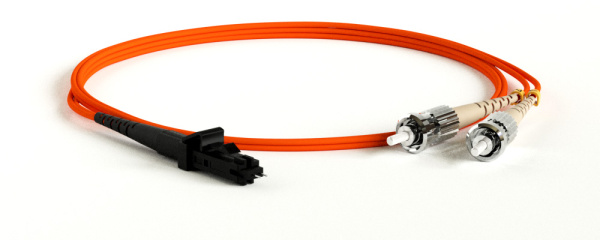 Hyperline FC-D2-62-MTRJM/PR-ST/PR-H-2M-LSZH-OR Патч-корд волоконно-оптический (шнур) MM 62.5/125, ST-MTRJ(папа), 2.0 мм, duplex, LSZH, 2 м 28278