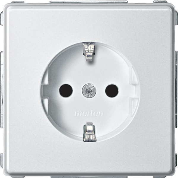 Купить SE Merten Aquadesign Полярно-Бел Розетка Schuko с защитными шторками MTN2300-7219