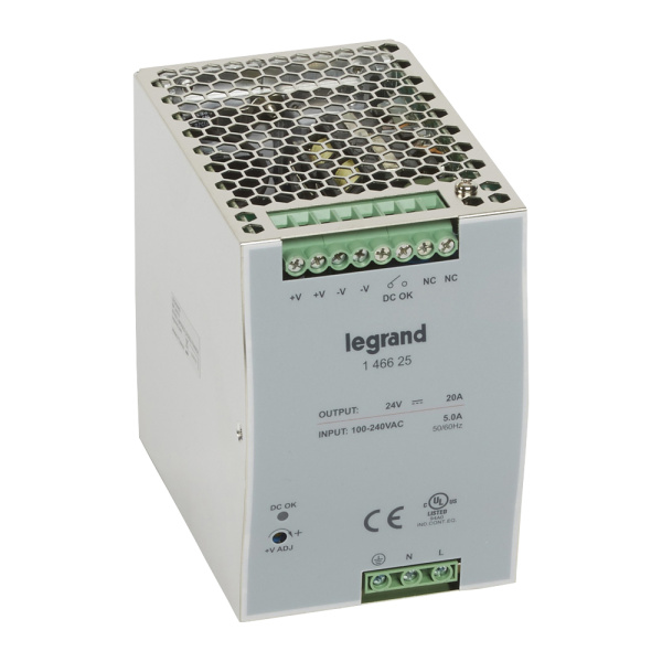Legrand 1-фазный Импульсный источник питания 24В 480Вт 20A 146625