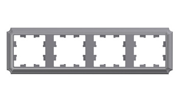 Systeme Electric AtlasDesign Antique Сталь Рамка 4-ая, универсальная