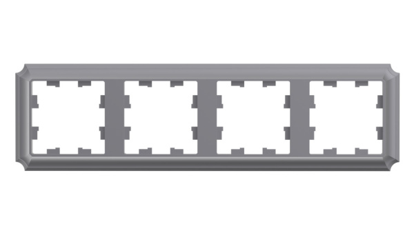 Systeme Electric AtlasDesign Antique Сталь Рамка 4-ая, универсальная