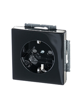 ABB BJE Solo/Future Чёрный Антрацит Розетка с/з с защитными шторками 2CKA002013A5265